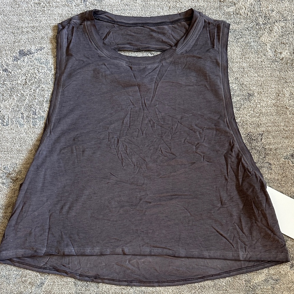 Lululemon tank with crop, size 10,light purple dyed